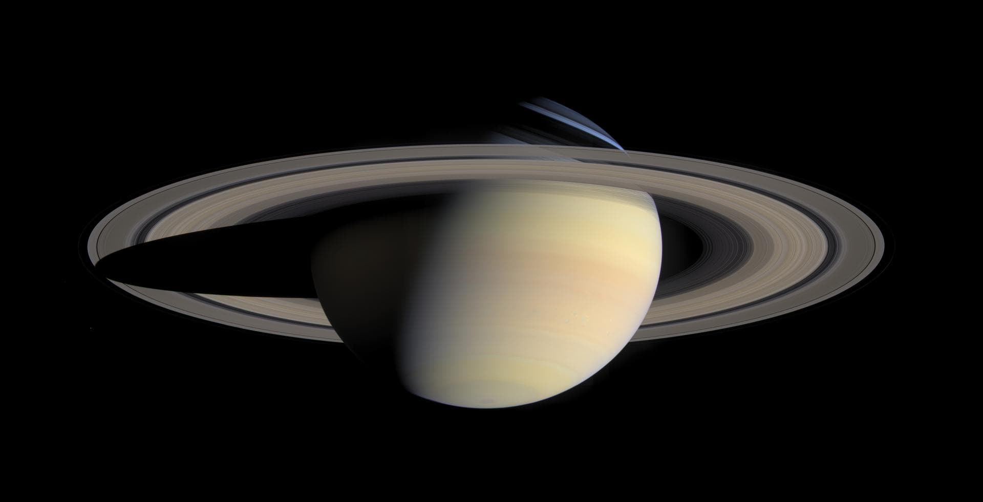 Saturn and its rings, photographed by the Cassini spacecraft